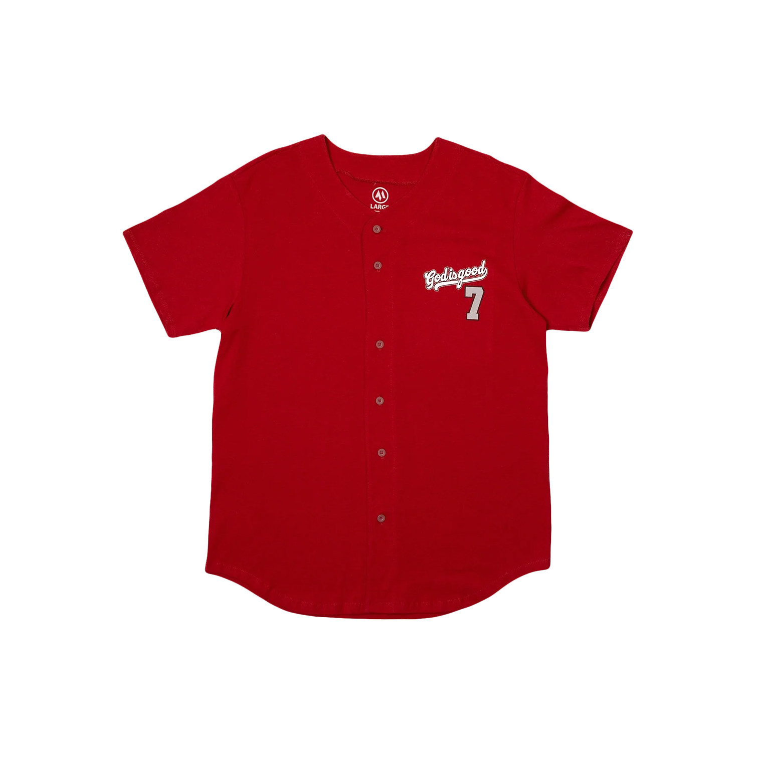 God is Good, Red Baseball Jersey