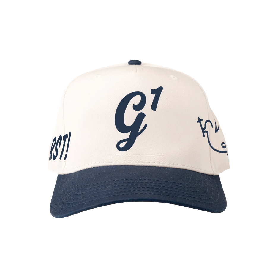 God First! - Navy/Natural