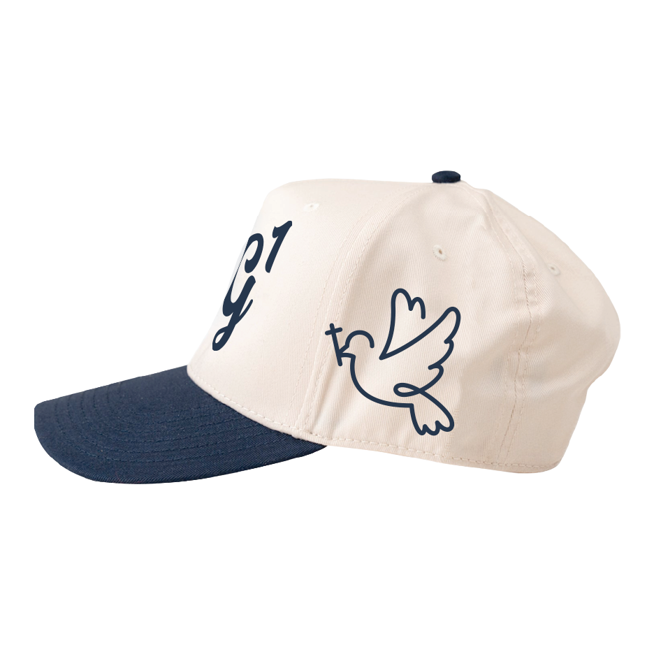 God First! - Navy/Natural