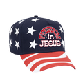 Freedom in Jesus American Flag Ball Cap - Red/Navy
