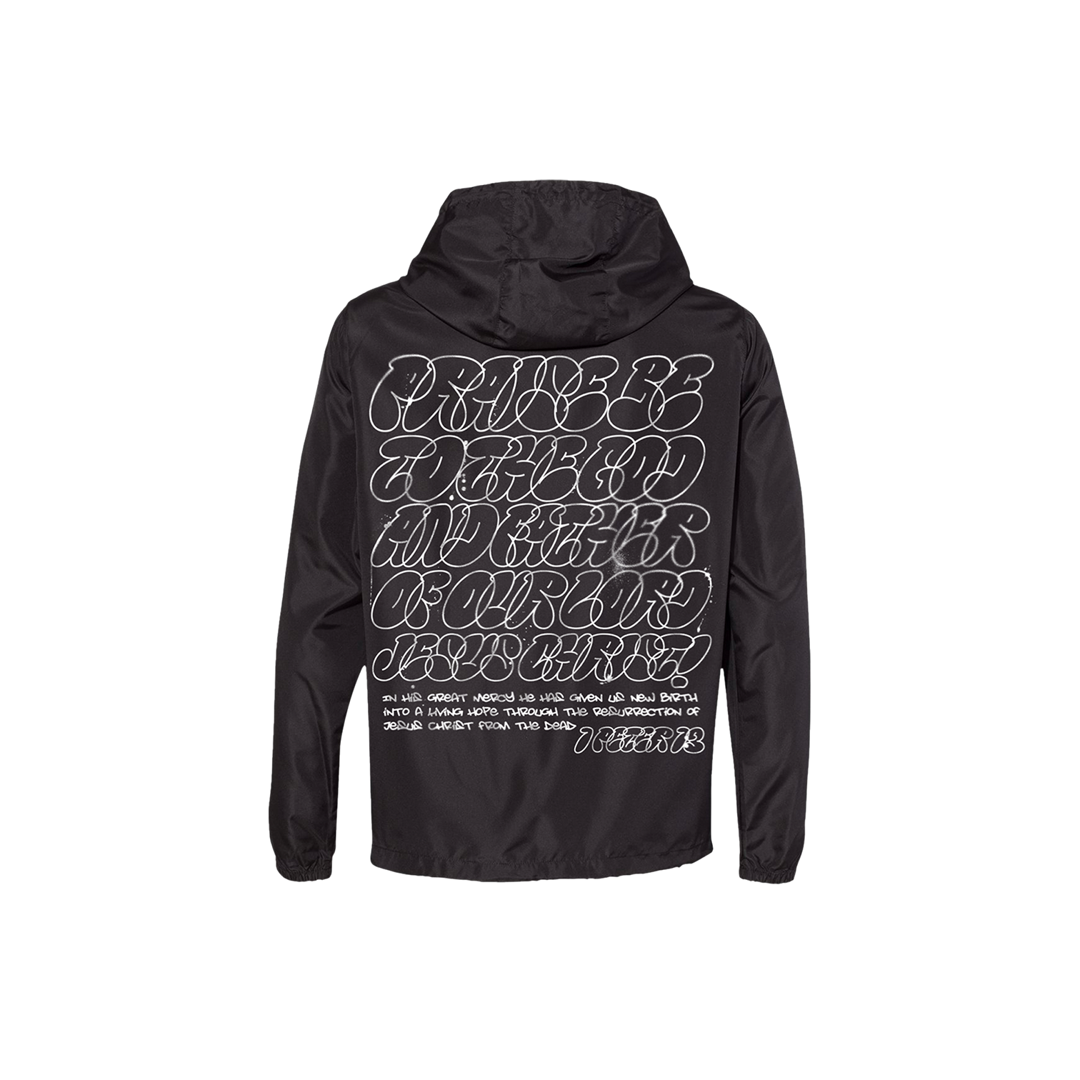 PRAISE Packable Anorak Pullover Nylon Shell Black