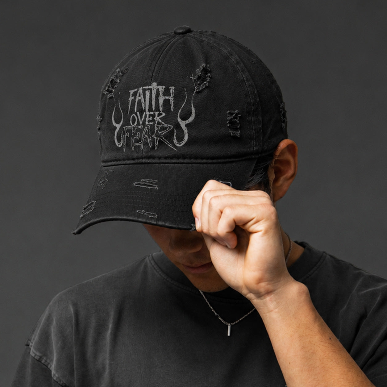 Above the Flames Destructed Dad Hat