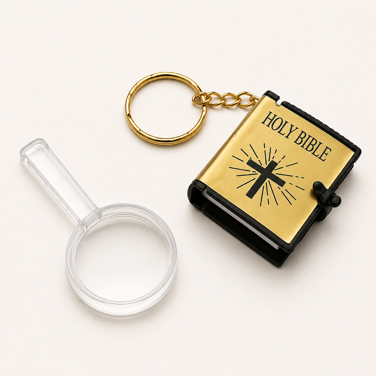 Gold Sleeve - Bible Keychain