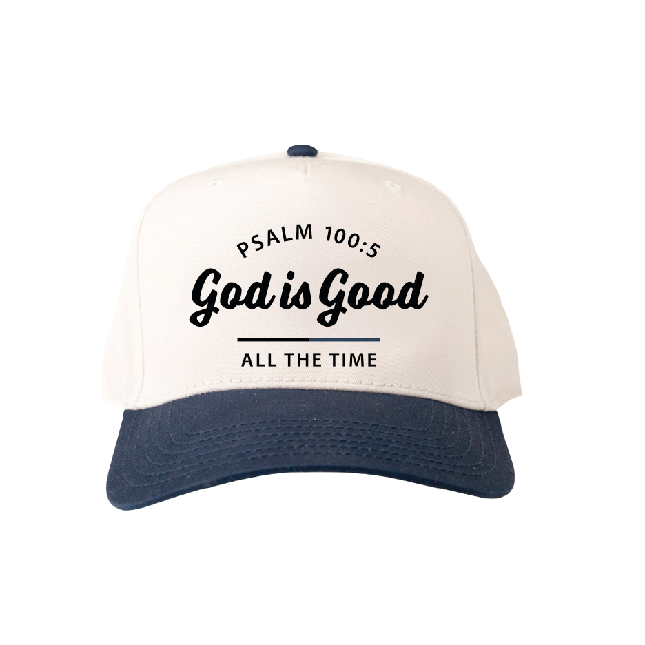 GOD IS GOOD ALL THE TIME - Navy/Natural