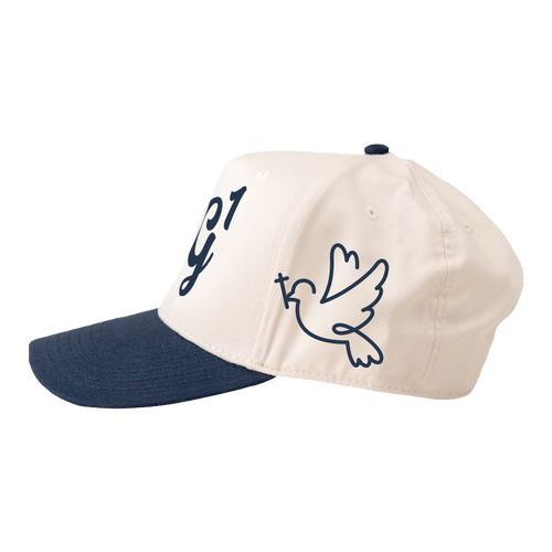 God First! - Navy/Natural
