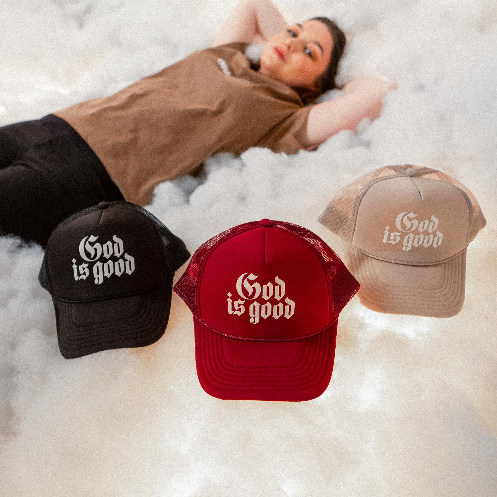 God is Good, Puff Print Trucker Hat